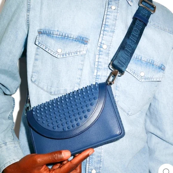 NWT$1,050 Christian Louboutin Logo Crossbody Explorafunk Wallet On Chain Unisex - Picture 5 of 16